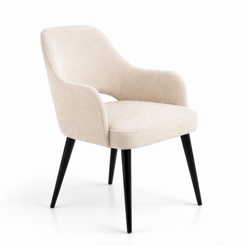 Mira - krzesło tapicerowane do jadalni z podłokietnikami