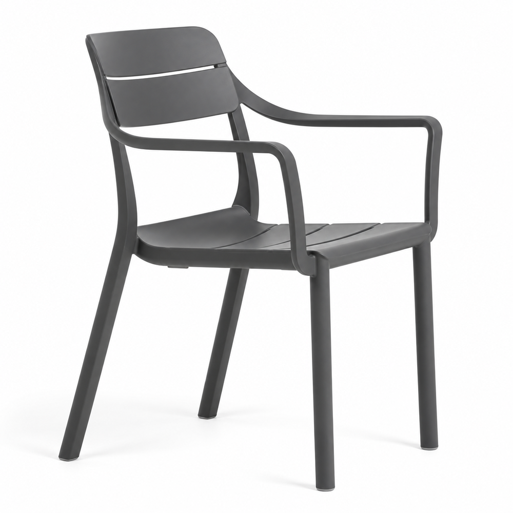 Krzesło Cassia Armchair Basalto widok profilowy ewoodland.pl