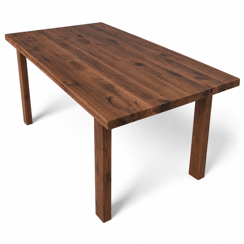 Stół dębowy LEONA 210–290 × 100 cm lity dąb orzech ewoodland.pl